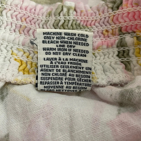 Briggs Women’s Linen Blend Pull-On Shorts Floral Tassels Pockets Medium - Picture 9 of 11